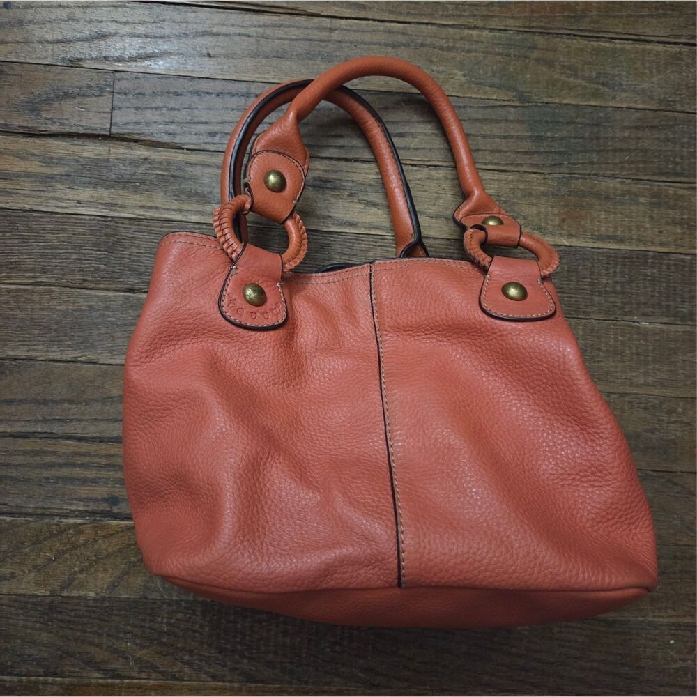 Peck‎ & Peck Collection Genuine Leather Pebbled Shoulder Bag – Burnt Orange